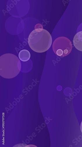 Purple Background with Floating Circles Animation.