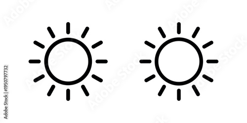 Sun vector icon. sun icon vector illustration. sun line icon. sun symbol sign vector. sunlight icon vector. day weather icon vector