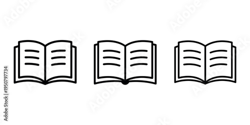 Book vector icon. book icon vector illustration. book line icon. open book icon vector. education icon vector. study icon vector