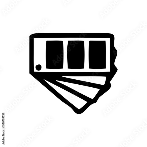 Photo Film Strip Icon – Vintage Photography and Cinematic Film Roll Symbol for Media, Photography, and Video Production Design