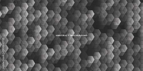 Abstract modern hexagon background. White and gray honey pattern geometric texture