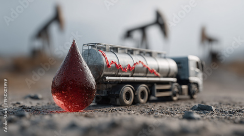 Oil Drop and Tanker Truck: ...