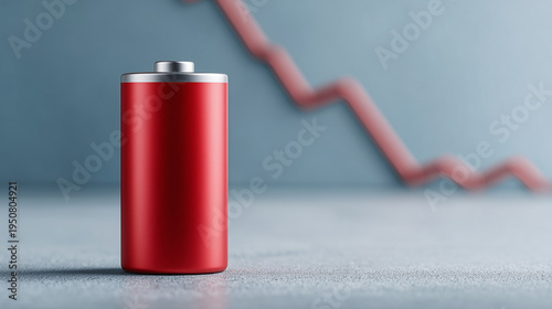 Battery with Red Decline Li...