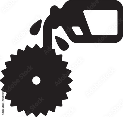 Lubrication of a circular saw blade with oil