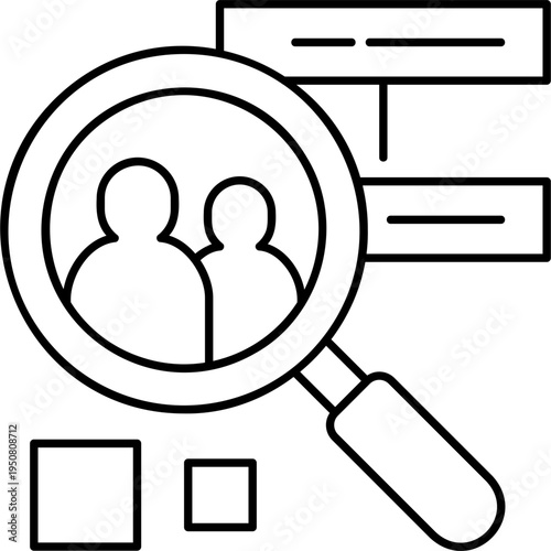 Line Art Hiring Process Icon