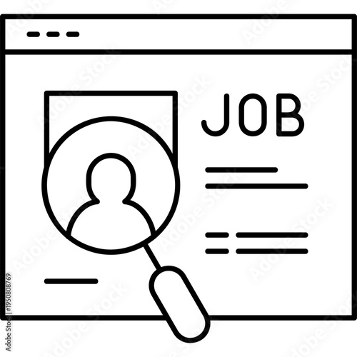 Line Art Job Posting Icon