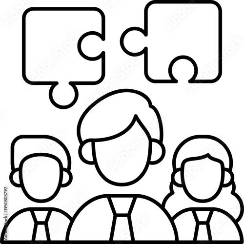 Line Art Team Culture Icon