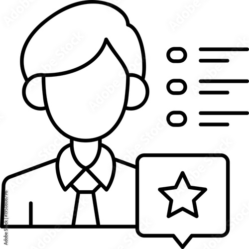 Line Art Performance Appraisal Icon