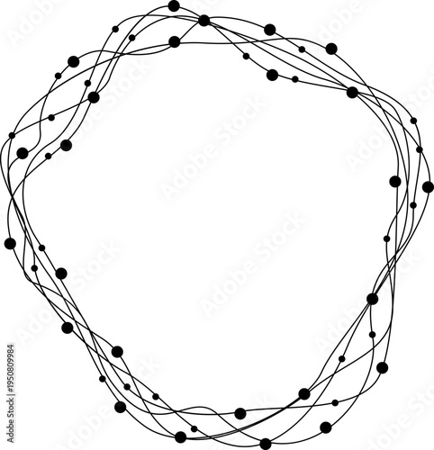 Circle outline formed by nodes linked by vector paths