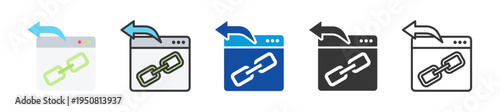backlink icon set multi style various collection