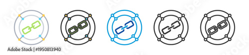 link building icon set multi style various collection