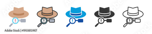 black hat seo icon set multi style various collection