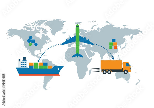 Global logistics and supply chain management with transportation modes