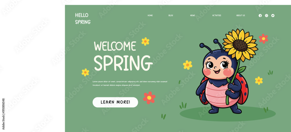 Fototapeta premium Spring Blossom Promotional Banner