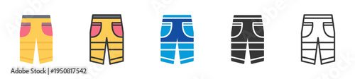 safety pants icon set multi style various collection