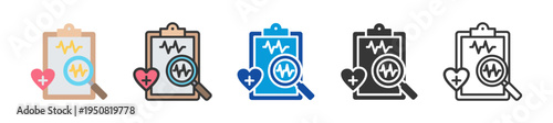 medical diagnosis icon set multi style various collection