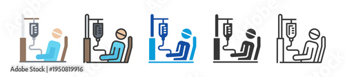 chemotherapy icon set multi style various collection