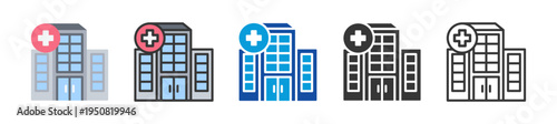 hospital icon set multi style various collection
