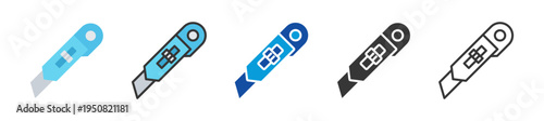 cutter icon set multi style various collection