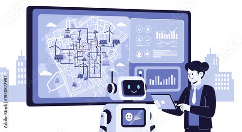 Smart City Management System with AI Robot and Data Analytics Dashboard.