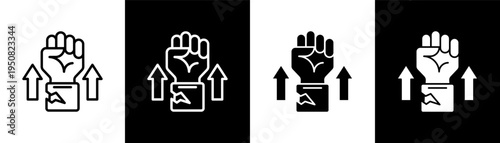 Self Improvement Icon Of Line Black And White Style Vector Illustrationn