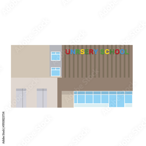 幼稚園の建物イラスト
