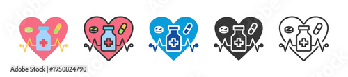 medicine icon set multi style various collection