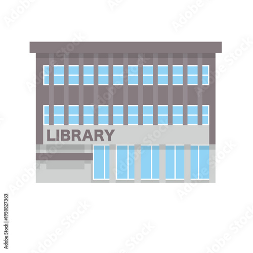 図書館の建物イラストグラフ・チャートのアイコンセット:円グラフ・棒グラフ・統計素材