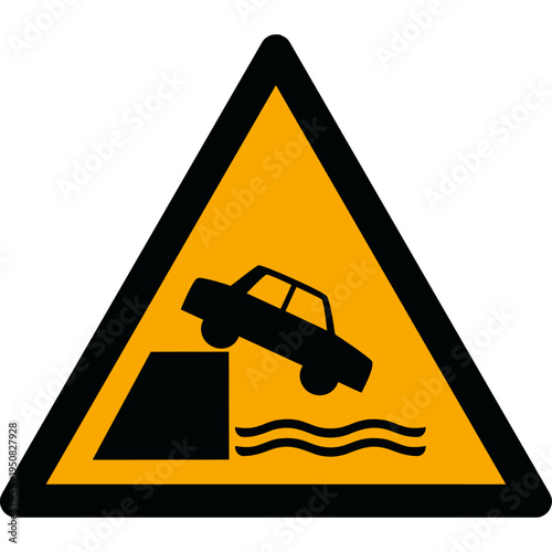 Vehicle Water Hazard Warning Sign