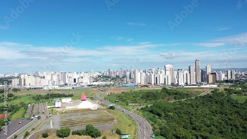 Wonderful panoramic view of Goiania's skyline with modern buildings and landmarks in March, 2026. Goiania, Goias, Brazil 