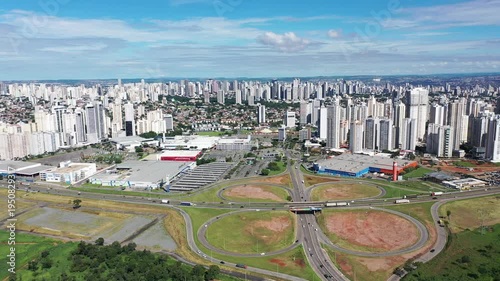 Wonderful panoramic view of Goiania's skyline with modern buildings and landmarks in March, 2026. Goiania, Goias, Brazil 