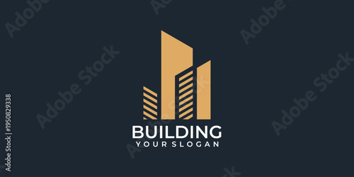 Creative building real estate unique logo vector for branding