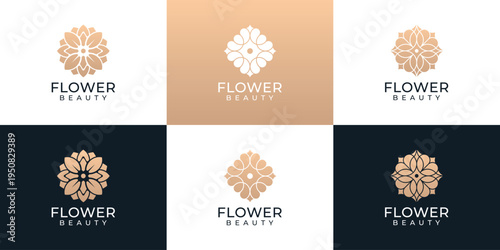 Creative floral beauty organic logo vector collection