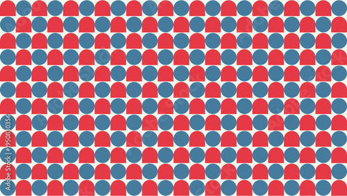Red and Blue People Pattern Background vector background