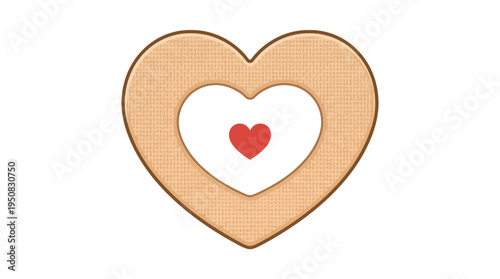 Illustration shows a heart within a heart symbol created