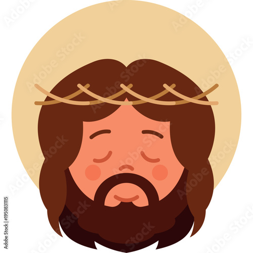 Jesus Christ Face Crown Of Thorns