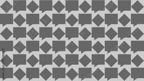 Abstract Geometric Pattern with Speech Bubble Shapes