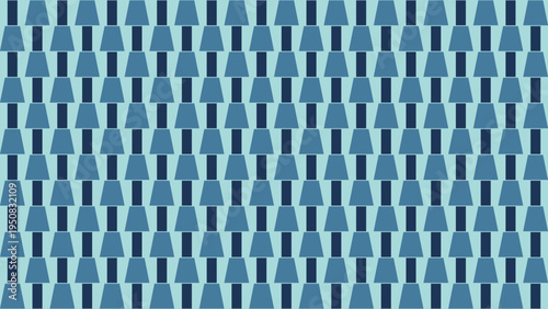 Retro Blue Pattern with Abstract Shapes vector background