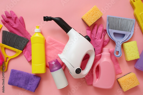 Steam cleaner with supplies...