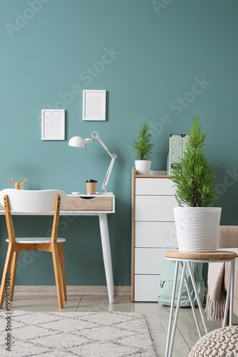 Interior of office with wor...