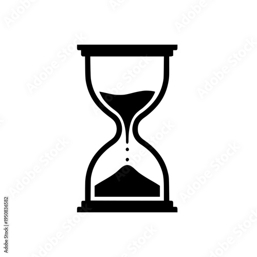 hourglass time icon isolated on white background