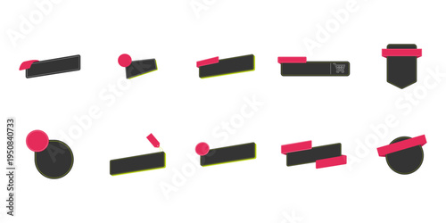 Set of Black Friday Special Offer Badge Label Vector