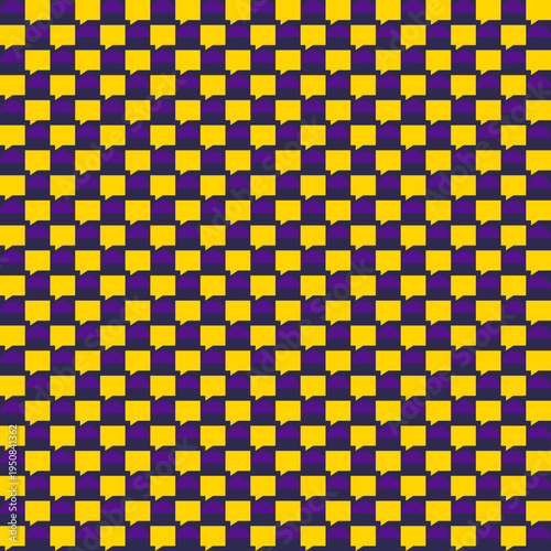 Checkered Pattern of Purple and Gold Squares vector background