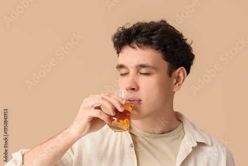 Young man drinking Turkish ...