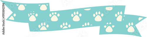 Ribbon Frame -1- Paw Pad - mint green