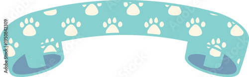 Ribbon Frame -5- Paw Pad - mint green