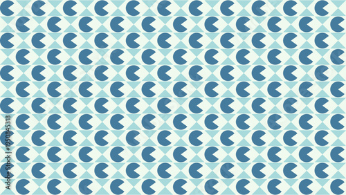 Abstract Diamond Pattern with Crescent Shapes vector background