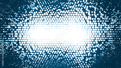 Abstract Hexagonal Digital ...