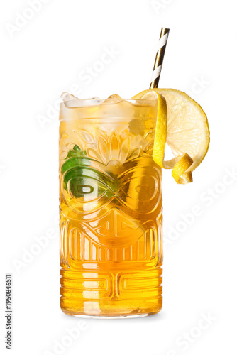 Glass of tasty cold ice tea...