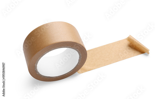 Roll of brown masking tape ...